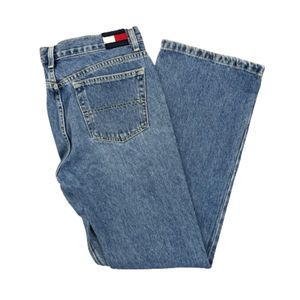 Vintage 90's Tommy Hilfiger High Rise Wide Leg Denim Jeans